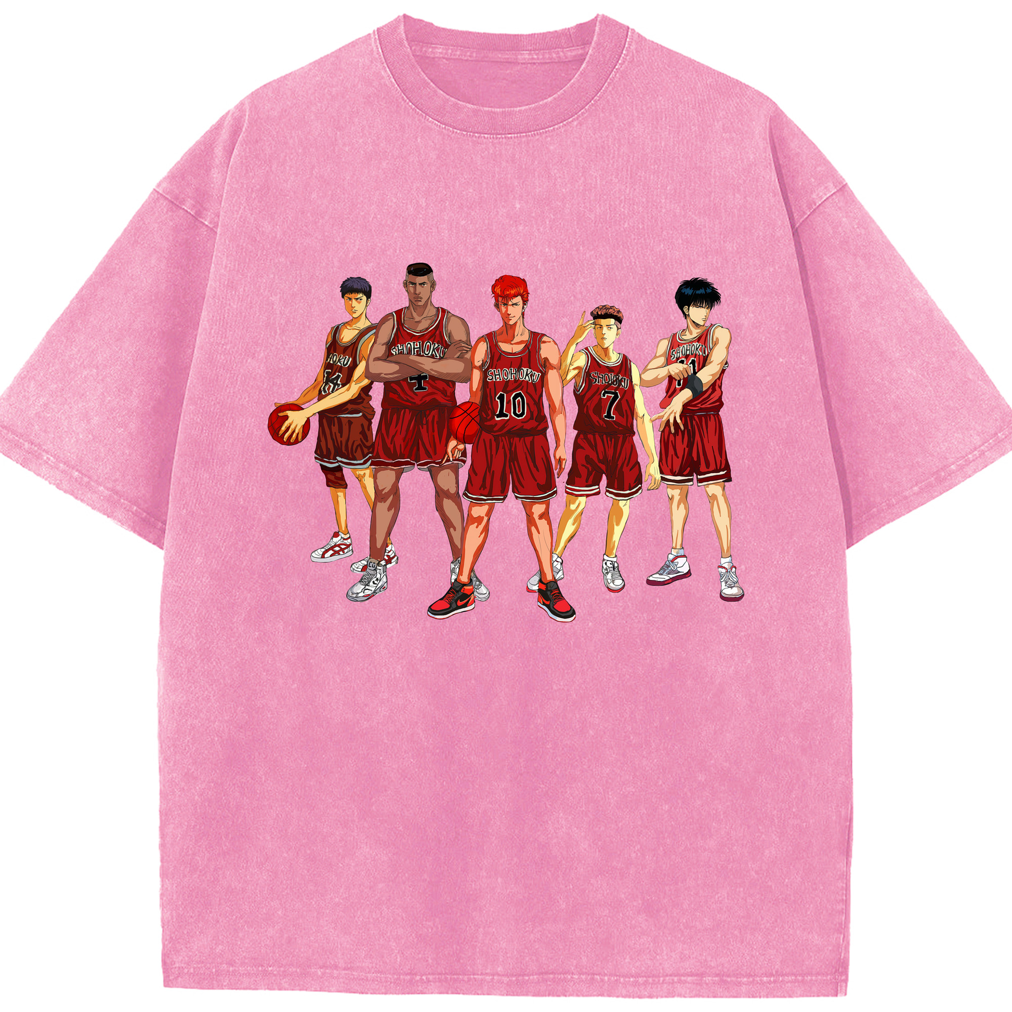 （画像用） SLAM DUNK／スラムダンク 綿100% ヴィンテージ風 半袖Tシャツ（フロントプリント）